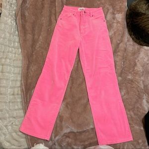 Rolla’s Neon Pink Straight Leg Cords